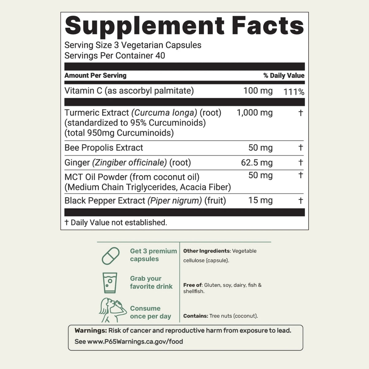 Turmeric Curcumin 1,000mg with Black Pepper & MCT Oil