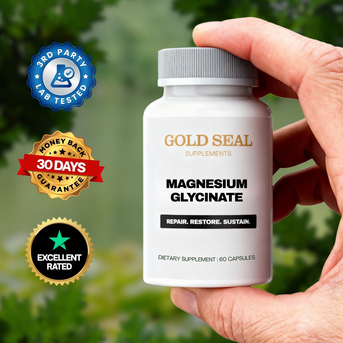 Pure Magnesium Glycinate (2-Pack)
