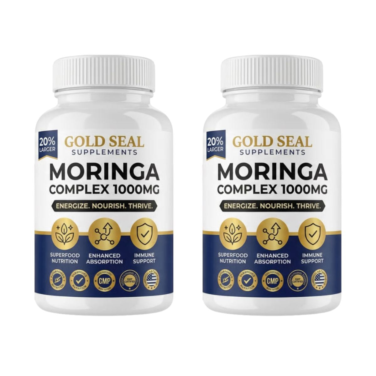 Gold Seal Moringa Complex (10,000MG) (2 Bottles)